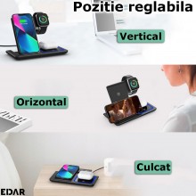 Incarcator Wireless EDAR Multifunctional, 3 In 1, Pentru Telefon Smartphone, Smartwatch, Carcasa Casti Fara Fir, Pliabil, Ung... Incarcator Wireless EDAR Multifunctional, 3 In 1, Pentru Telefon Smartphone, Smartwatch, Carcasa Casti Fara Fir, Pliabil, Ung...