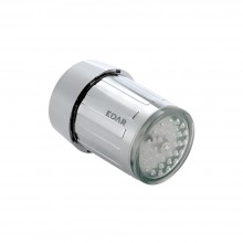 Cap Robinet EDAR Tip Duza Cu Lumina LED Colorata Ambientala, Universal, Plastic, Argintiu