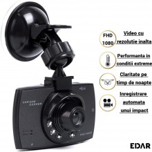 Camera Auto EDAR DVR Full HD 1080P – Viziune Nocturna, Lentila Wide 170°, Senzor Miscare, Functie SOS