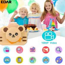 Camera EDAR Foto Video Pentru Copii, Model Ursulet 1080P, HD, 2 inch, Jocuri Incluse, Acumulator 600 mAh, Culoare Galben Camera EDAR Foto Video Pentru Copii, Model Ursulet 1080P, HD, 2 inch, Jocuri Incluse, Acumulator 600 mAh, Culoare Galben