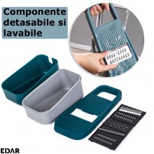 Razatoare Multifunctionala EDAR, 5 In 1, pentru Legume, Fructe, Branzeturi, Lame Interschimbabile, Componente Detasabile Si L... Razatoare Multifunctionala EDAR, 5 In 1, pentru Legume, Fructe, Branzeturi, Lame Interschimbabile, Componente Detasabile Si L...