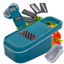 Razatoare Multifunctionala EDAR, 5 In 1, pentru Legume, Fructe, Branzeturi, Lame Interschimbabile, Componente Detasabile Si L...