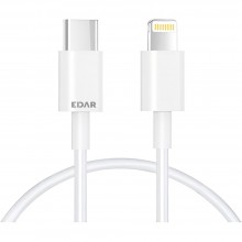 Cablu EDAR De Incarcare iPhone – Tip C La Lightning, 1 Metru, Alb