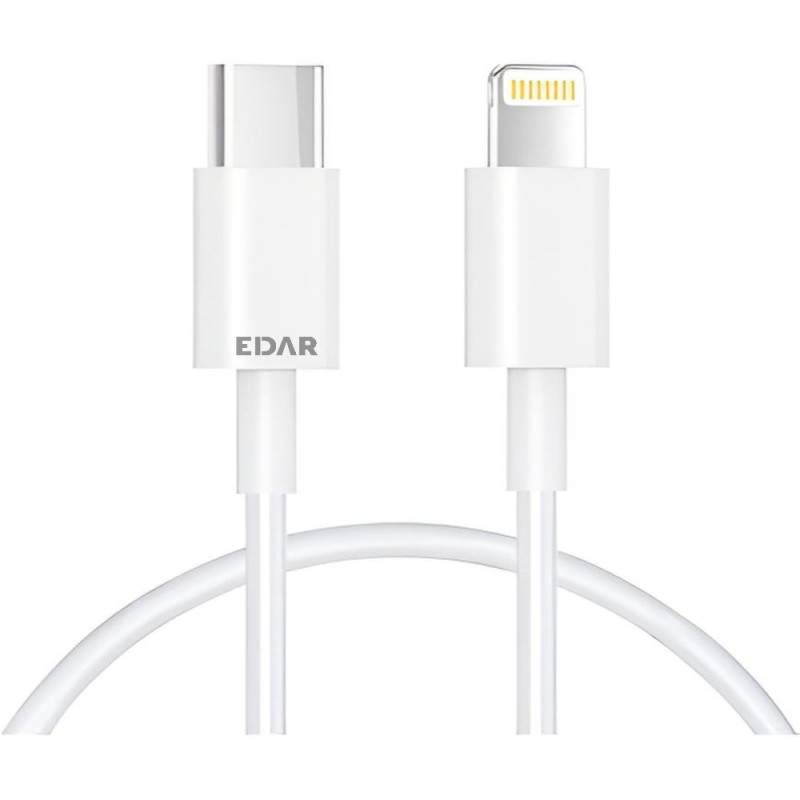Cablu EDAR De Incarcare iPhone – Tip C La Lightning, 1 Metru, Alb