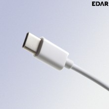 Cablu EDAR De Incarcare USB Type-C la Type-C, 1m, Alb