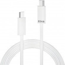 Cablu EDAR De Incarcare USB Type-C la Type-C, 1m, Alb