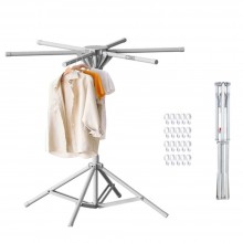 Uscator De Rufe Vertical SIKS, Tip Umbrela, Pliabil, Mobil, Suport Umerase, 6 Brate, Uscare 360°, Inaltime Reglabila Pana La ...