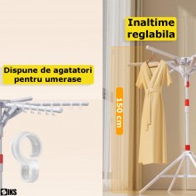 Uscator De Rufe Vertical SIKS, Tip Umbrela, Pliabil, Mobil, Suport Umerase, 6 Brate, Uscare 360°, Inaltime Reglabila Pana La ... Uscator De Rufe Vertical SIKS, Tip Umbrela, Pliabil, Mobil, Suport Umerase, 6 Brate, Uscare 360°, Inaltime Reglabila Pana La ...