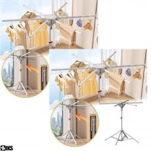 Uscator De Rufe Vertical SIKS, Tip Umbrela, Pliabil, Mobil, Suport Umerase, 6 Brate, Uscare 360°, Inaltime Reglabila Pana La ...