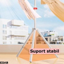 Uscator De Rufe Tip Umbrela EDAR, Vertical, Pliabil, Portabil, Ergonomic, Inaltime Reglabila 150 Cm, 6 Brate, Capacitate De U... Uscator De Rufe Tip Umbrela EDAR, Vertical, Pliabil, Portabil, Ergonomic, Inaltime Reglabila 150 Cm, 6 Brate, Capacitate De U...