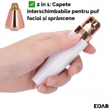 Trimmer Facial 2 in 1 EDAR, Reincarcabil prin USB, Alb – Precizie Si Eleganta In Ingrijirea Zilnica Trimmer Facial 2 in 1 EDAR, Reincarcabil prin USB, Alb – Precizie Si Eleganta In Ingrijirea Zilnica