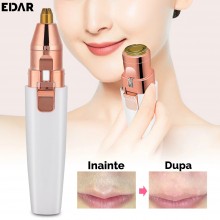 Trimmer Facial 2 in 1 EDAR, Reincarcabil prin USB, Alb – Precizie Si Eleganta In Ingrijirea Zilnica