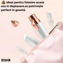 Trimmer Facial 2 in 1 EDAR, Reincarcabil prin USB, Alb – Precizie Si Eleganta In Ingrijirea Zilnica Trimmer Facial 2 in 1 EDAR, Reincarcabil prin USB, Alb – Precizie Si Eleganta In Ingrijirea Zilnica