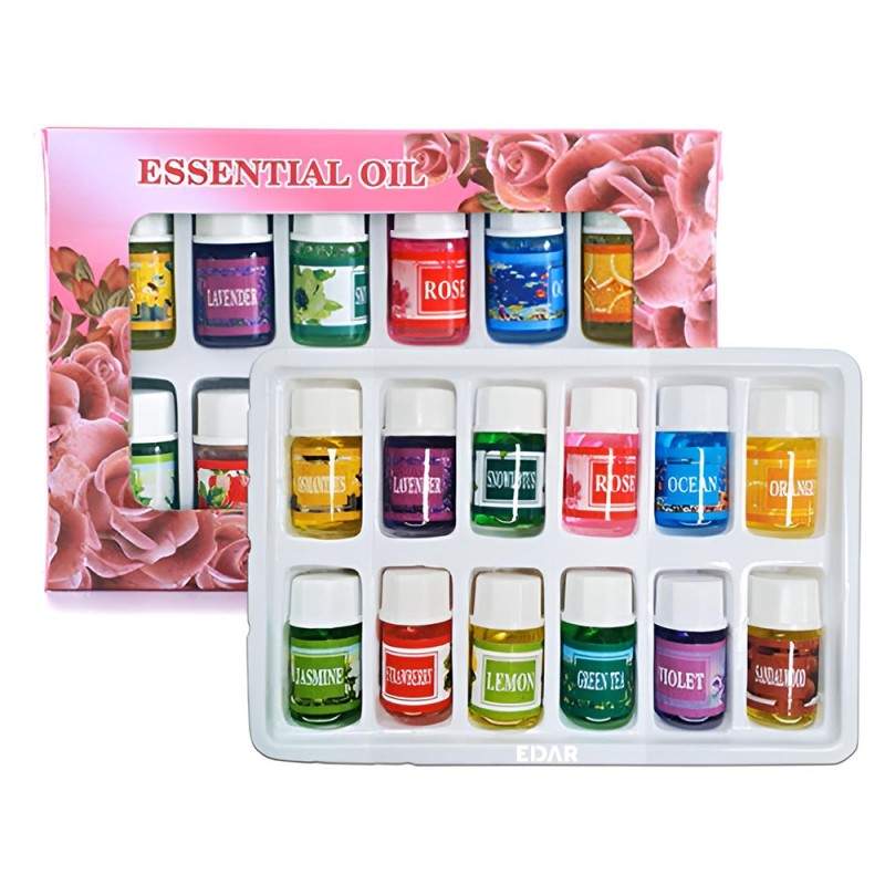 Set 12 Bucati De Uleiuri Esentiale EDAR, 3 ml, Ideal Pentru Umidificator Si Spa, Multicolor Set 12 Bucati De Uleiuri Esentiale EDAR, 3 ml, Ideal Pentru Umidificator Si Spa, Multicolor