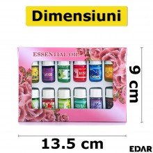 Set 12 Bucati De Uleiuri Esentiale EDAR, 3 ml, Ideal Pentru Umidificator Si Spa, Multicolor Set 12 Bucati De Uleiuri Esentiale EDAR, 3 ml, Ideal Pentru Umidificator Si Spa, Multicolor