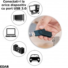 Stick De Memorie Externa EDAR De Mare Viteza, USB 3.0, 90 MB/s, 128 GB, Verde Stick De Memorie Externa EDAR De Mare Viteza, USB 3.0, 90 MB/s, 128 GB, Verde