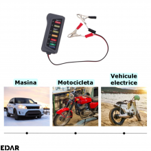 Tester Alternator Baterie 12V Cu Afisaj LED Carguard EDAR, Ideal Pentru Autoturisme, Camioane, Verificare Rapida Starea Alter... Tester Alternator Baterie 12V Cu Afisaj LED Carguard EDAR, Ideal Pentru Autoturisme, Camioane, Verificare Rapida Starea Alter...