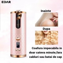 Ondulator Fara Fir EDAR, Portabil – Incarcare USB, Wireless, Bej/Auriu