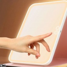 Oglinda Cosmetica SIKS Pentru Machiaj Cu Lumina LED, 3 Tipuri De Lumina, Touch Switch, Pliabila, Iluminata, Cu Suport, USB, D...