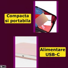 Oglinda Cosmetica SIKS Pentru Machiaj Cu Lumina LED, 3 Tipuri De Lumina, Touch Switch, Pliabila, Iluminata, Cu Suport, USB, D... Oglinda Cosmetica SIKS Pentru Machiaj Cu Lumina LED, 3 Tipuri De Lumina, Touch Switch, Pliabila, Iluminata, Cu Suport, USB, D...
