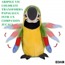 Papagal Vorbitor Verde EDAR, Din Plus, 20 cm – Jucarie Interactiva Si Amuzanta Papagal Vorbitor Verde EDAR, Din Plus, 20 cm – Jucarie Interactiva Si Amuzanta