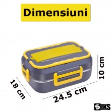 Cutie SIKS Pentru Pranz Electrica, Caserola Alimentara Electrica, Incalzitor Portabil De Alimente Pentru Casa Sau Masina, Cu ...