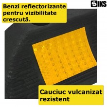 Set 2x Opritor SIKS Roata Auto Reflectorizant, Pentru Locul De Parcare Sau Blocare Roti, 48 cm, Negru/Galben Set 2x Opritor SIKS Roata Auto Reflectorizant, Pentru Locul De Parcare Sau Blocare Roti, 48 cm, Negru/Galben
