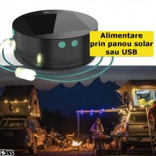 Ghirlanda Cu Incarcare Solara SIKS Pentru Camping, Gradina, Balcon, Terasa, 18 LED-uri, Cu USB, Incarcare Telefon, 100 lumens...