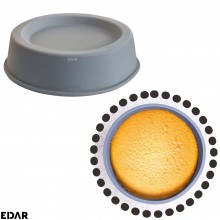 Forma Din Silicon Pentru Prajituri EDAR, Reutilizabila, Rotunda, Diametru 21.5 Cm, Gri