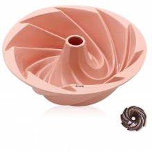Forma Din Silicon Pentru Prajituri EDAR, Reutilizabila, Rotunda, Diametru 22 Cm, Inaltime 9.5 Cm, Roz