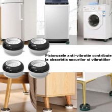 Set 4 Picioruse EDAR, Amortizare Vibratii, Suport Anti-Zgomot Si Antiderapante Pentru Masina De Spalat, Mobilier, Uscator De ... Set 4 Picioruse EDAR, Amortizare Vibratii, Suport Anti-Zgomot Si Antiderapante Pentru Masina De Spalat, Mobilier, Uscator De ...