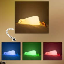 Lampa De Veghe SIKS Pentru Copii, Veioza Pentru Camera Copiilor, Model Rata, Din Silicon Moale, Cu Touch-Control, Reincarcare...