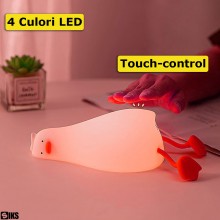 Lampa De Veghe SIKS Pentru Copii, Veioza Pentru Camera Copiilor, Model Rata, Din Silicon Moale, Cu Touch-Control, Reincarcare...