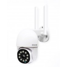 Camera Supraveghere Exterior EDAR WIFI IP66, FullHD, Viziune Nocturna Color cu 10 LED-uri, Detector Miscare, Stocare pe Card ...