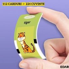 Dispozitiv Educativ EDAR pentru Invatarea Englezei, 112 Carduri Interactive cu Functie Vocala, pentru Copii, Albastru