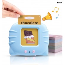 Dispozitiv Educativ EDAR pentru Invatarea Englezei, 112 Carduri Interactive cu Functie Vocala, pentru Copii, Albastru