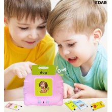 Dispozitiv Educativ EDAR pentru Invatarea Englezei, 112 Carduri Interactive cu Functie Vocala, pentru Copii, Roz