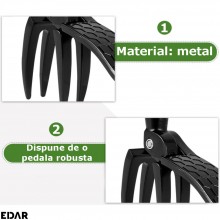 Instrument EDAR Pentru Eliminarea Buruienilor, Unealta De Gradina Pentru Plivit Si Extragerea Radacinilor, Cap Special Cu Ghe...