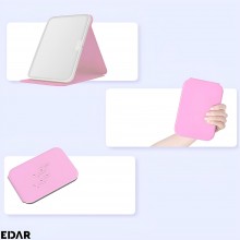 Oglinda Cosmetica EDAR pentru Machiaj cu Iluminare LED, 3 Moduri de Lumina, Control Touch, Pliabila si Portabila, 23 x 17 cm,...