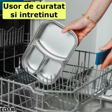 Caserola Termica Pranz EDAR, Cu Incalzire, Alimentare Priza Sau Auto, Pentru Casa, Masina, Scoala, Furculita Si Lingurita Inc... Caserola Termica Pranz EDAR, Cu Incalzire, Alimentare Priza Sau Auto, Pentru Casa, Masina, Scoala, Furculita Si Lingurita Inc...