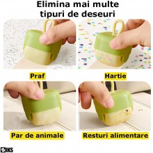 Mini Rola De Scame Reutilizabila Prin Spalare SIKS, Din Silicon, Indepartare Par Animale, Scame Haine Sau Mobilier, Design Co...