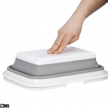 Lighean Pliabil SIKS Cu Roti Mici Si Manere, Galeata Pliabila, Design Ergonomic, Dreptunghiular, Portabil, Pentru Uz Casnic S...