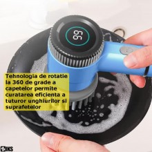 Perie Electrica De Curatare SIKS, Rotativa, Multifunctionala 5 In 1, Display Led, 5 Capete Diferite Rotative 360° Pentru Dive... Perie Electrica De Curatare SIKS, Rotativa, Multifunctionala 5 In 1, Display Led, 5 Capete Diferite Rotative 360° Pentru Dive...