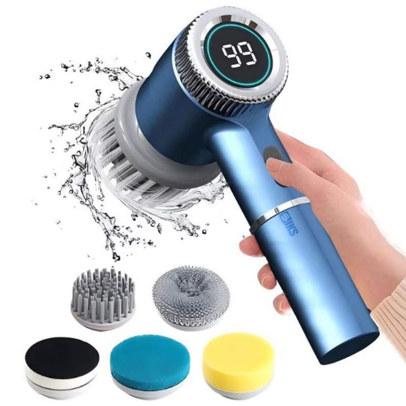 Perie Electrica De Curatare SIKS, Rotativa, Multifunctionala 5 In 1, Display Led, 5 Capete Diferite Rotative 360° Pentru Dive... Perie Electrica De Curatare SIKS, Rotativa, Multifunctionala 5 In 1, Display Led, 5 Capete Diferite Rotative 360° Pentru Dive...