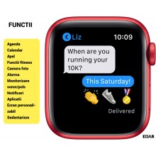 Ceas Inteligent EDAR Seria 7, Smartwatch Compatibil cu Android si iOS, Bluetooth 5.2, Ecran Tactil, Notificari Apeluri si Mes...