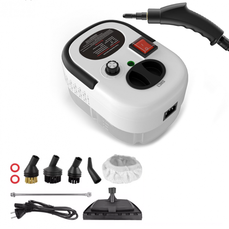 Aparat De Curatat Cu Aburi Portabil SIKS, Multifunctional, Putere 2500 W, Abur 30-50 ML / Min, Rezervor 1200 Ml, 6 Accesorii ...