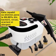 Aparat De Curatat Cu Aburi Portabil SIKS, Multifunctional, Putere 2500 W, Abur 30-50 ML / Min, Rezervor 1200 Ml, 6 Accesorii ...