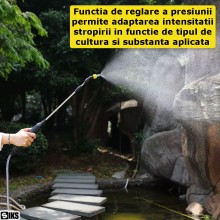 Stropitoare Electrica SIKS, Pompa De Stropit Electrica Cu Presiune, Cu Acumulator, Tija Telescopica Ajustabila, Capacitate 5l...