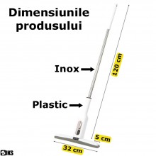 Mop SIKS Cu Sistem De Stoarcere Rapida, Perfect Pentru Toate Suprafetele si Spatiile Inguste, Alb