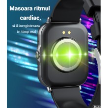 Ceas Inteligent EDAR, Smartwach Multifunctional, Monitorizare Puls, Tensiune si Oxigen In Sange, Functii Fitness, Apel, Notif...
